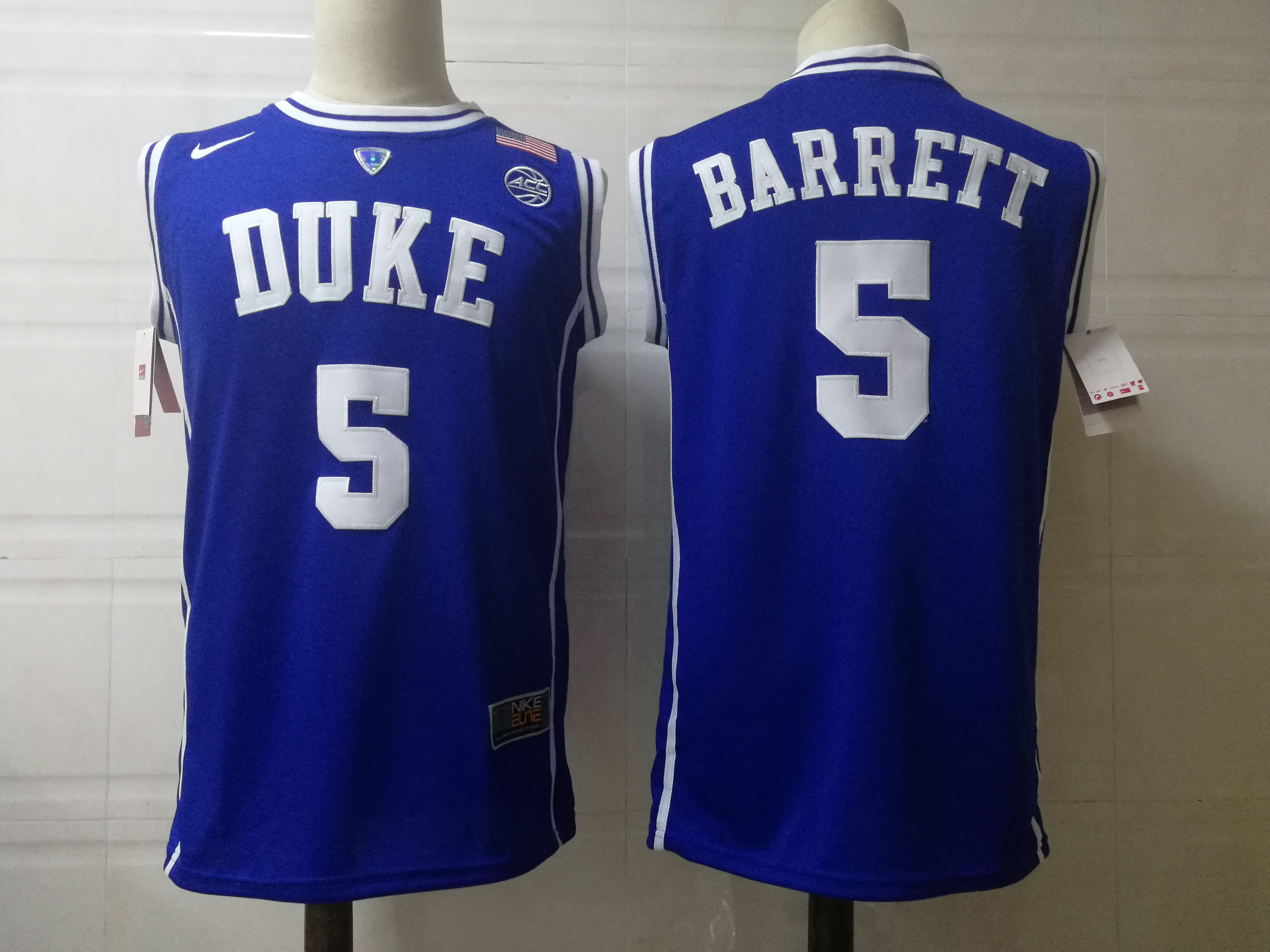 Men Duke Blue Devils 5 Barrett Blue Nike 2025 NCAA Jersey